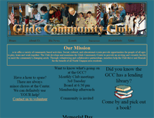 Tablet Screenshot of glidecommunityclub.org
